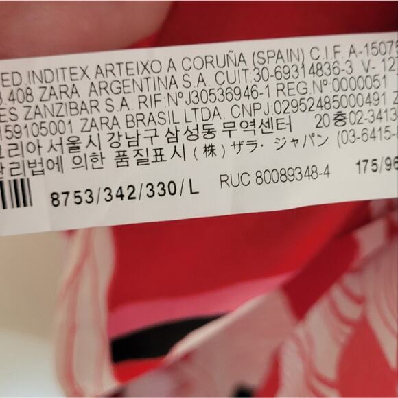 Zara Red Floral Midi Dress - Picture 6 of 7